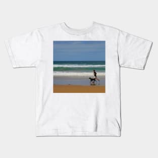 One Man and his Dog, Great Ocean Road, Australia Kids T-Shirt